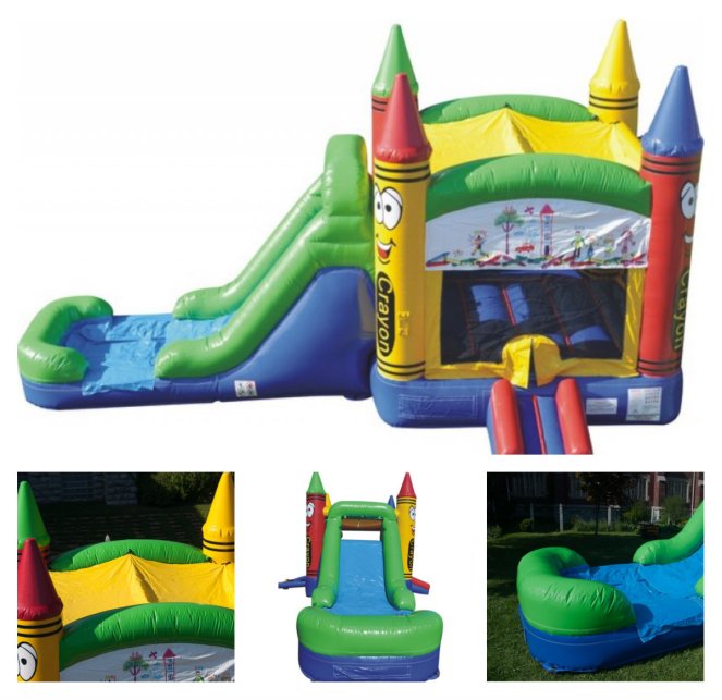 Crayon Bounce House Wet or Dry Slide Combo.jpg